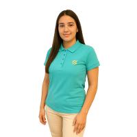 Camiseta Polo Pique Feminina - Coleção Loja BB Slim - Verde