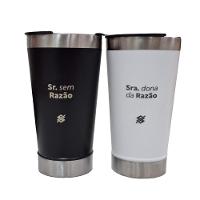 Kit Copo Térmico 500ml em Inox com Abridor - Sra. Dona da Razão e Sr Sem Razão - 1