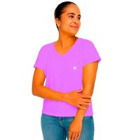 Camiseta T-Shirt Feminina em Meia Malha LILÁS  - Produto Sustentável - 1