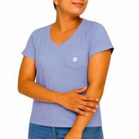 Camiseta T-Shirt Feminina em Meia Malha LILÁS  - Produto Sustentável - 3