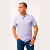 Camiseta Polo Linha Premium Masculina Lilás - Coleção Loja BB - Produto Sustentável - 1