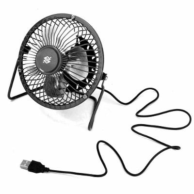 Mini Ventilador Usb Metal Mesa Computador Portátil - Preto