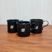 Kit 3 Xícaras Metal - Preto - 1