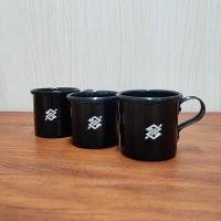 Kit 3 Xícaras Metal - Preto - 2