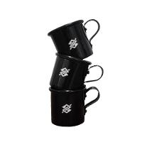 Kit 3 Xícaras Metal - Preto - 3