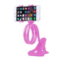 Suporte Comprido Flexível de Celular com Prendedor Articulado para Cama e Mesa Rosa