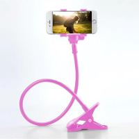 Suporte Comprido Flexível de Celular com Prendedor Articulado para Cama e Mesa Rosa - 5