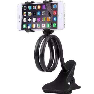 Suporte Comprido Flexível de Celular com Prendedor Articulado para Cama e Mesa Branco