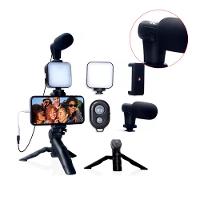 Kit Gravação 4 Em 1 Com Controle Remoto Suporte Celular LED E Microfone - 2
