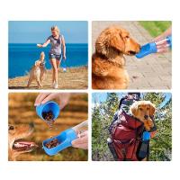 Garrafa Bebedouro Pet Portátil 2 em 1 Água e Ração - Azul - 3