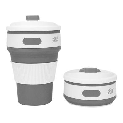 Copo De Silicone Retrátil Dobrável – Ecológico Reutilizável - Cinza