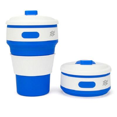 Copo De Silicone Retrátil Dobrável – Ecológico Reutilizável - Azul