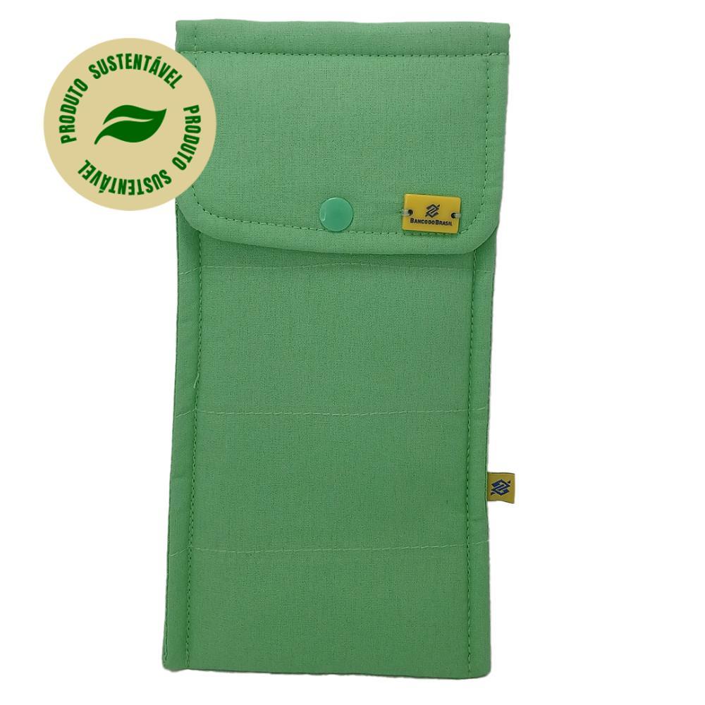 Conjunto de 3 Talheres Bege com Porta Talher Tecido Verde - 2