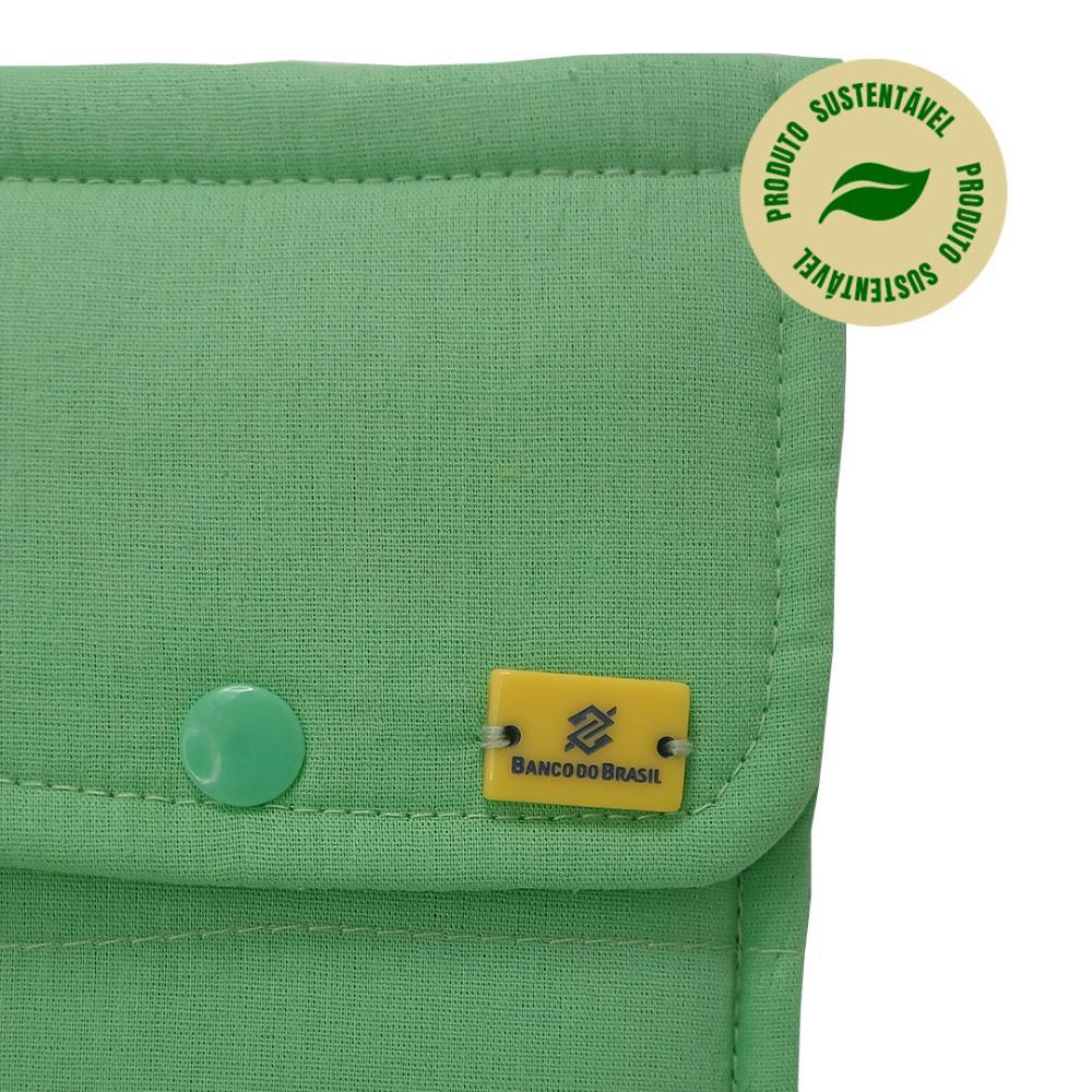 Conjunto de 3 Talheres Bege com Porta Talher Tecido Verde - 3