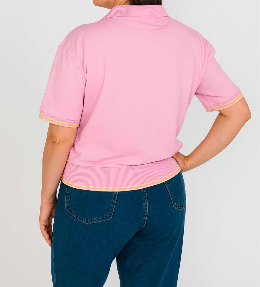 Camiseta Polo Feminina Rosa - Linha Premium Coleção Loja BB - Produto Sustentável - 2