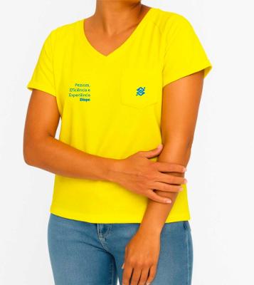 Camiseta T-Shirt Feminina Amarela - Coleção DIOPE - Produto Sustentável