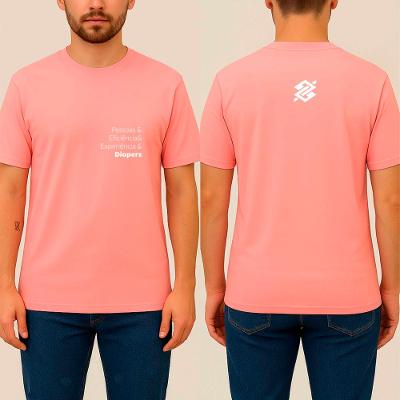 Camiseta Básica Masculina Rosa - Coleção DIOPE - Produto Sustentável