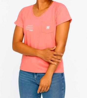 Camiseta T-Shirt Feminina Rosa - Coleção DIOPE - Produto Sustentável