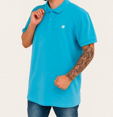 Camiseta Polo Linha Premium Masculina Azul Claro - Coleção Loja BB - Produto Sustentável