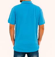 Camiseta Polo Linha Premium Masculina Azul Claro - Coleção Loja BB - Produto Sustentável - 2