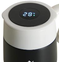 Caneca Térmica Inox 500ml com Display LED - Preta e Branco - 2