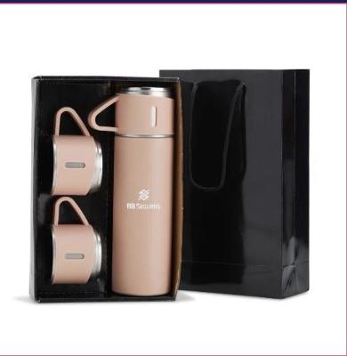 Kit Garrafa Térmica 450ml com Duas Xícaras - BB SEGUROS