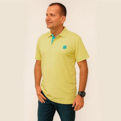 Camiseta Polo Pique Slim Premium Masculina - Amarela