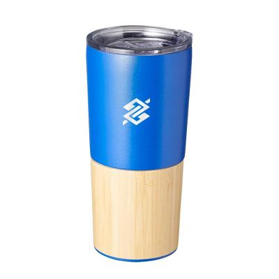 Copo Térmico 600ml em Inox com Detalhe em Bambu e Tampa Acrílica
