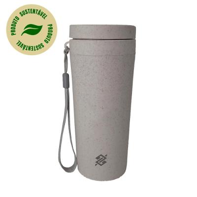 Copo Fibra de Bambu com Parede Dupla 350ML - Produto Sustentável