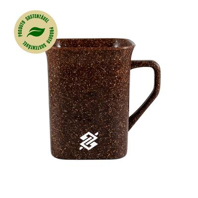 Caneca Quadrada 250ml - Madeira Clara