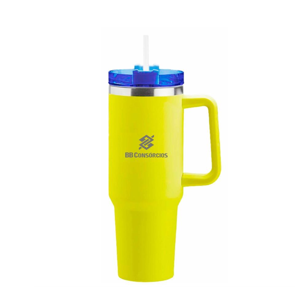 Caneca Térmica Com Canudo 1,2L - BB CONSÓRCIOS - 1