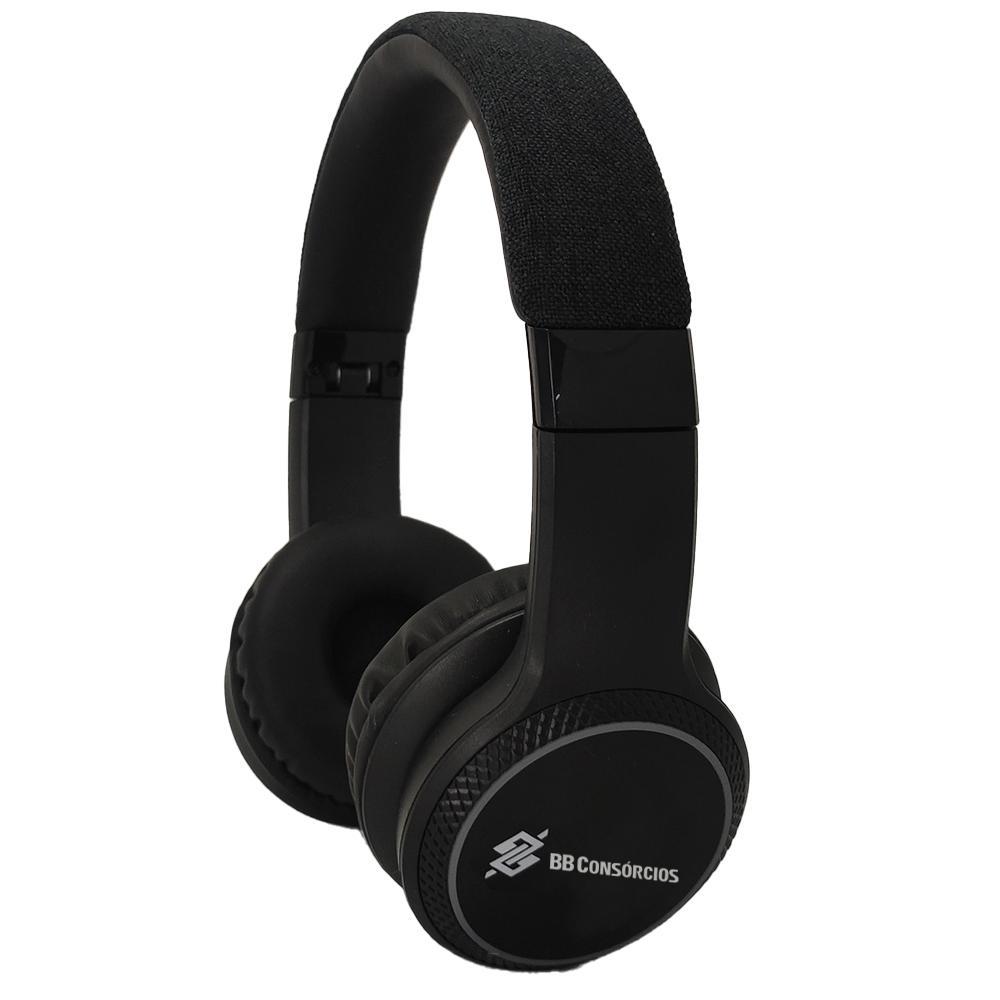 Fone de ouvido Bluetooth com Revestimento em Couro Sintético - Preto - BB CONSÓRCIOS - 1