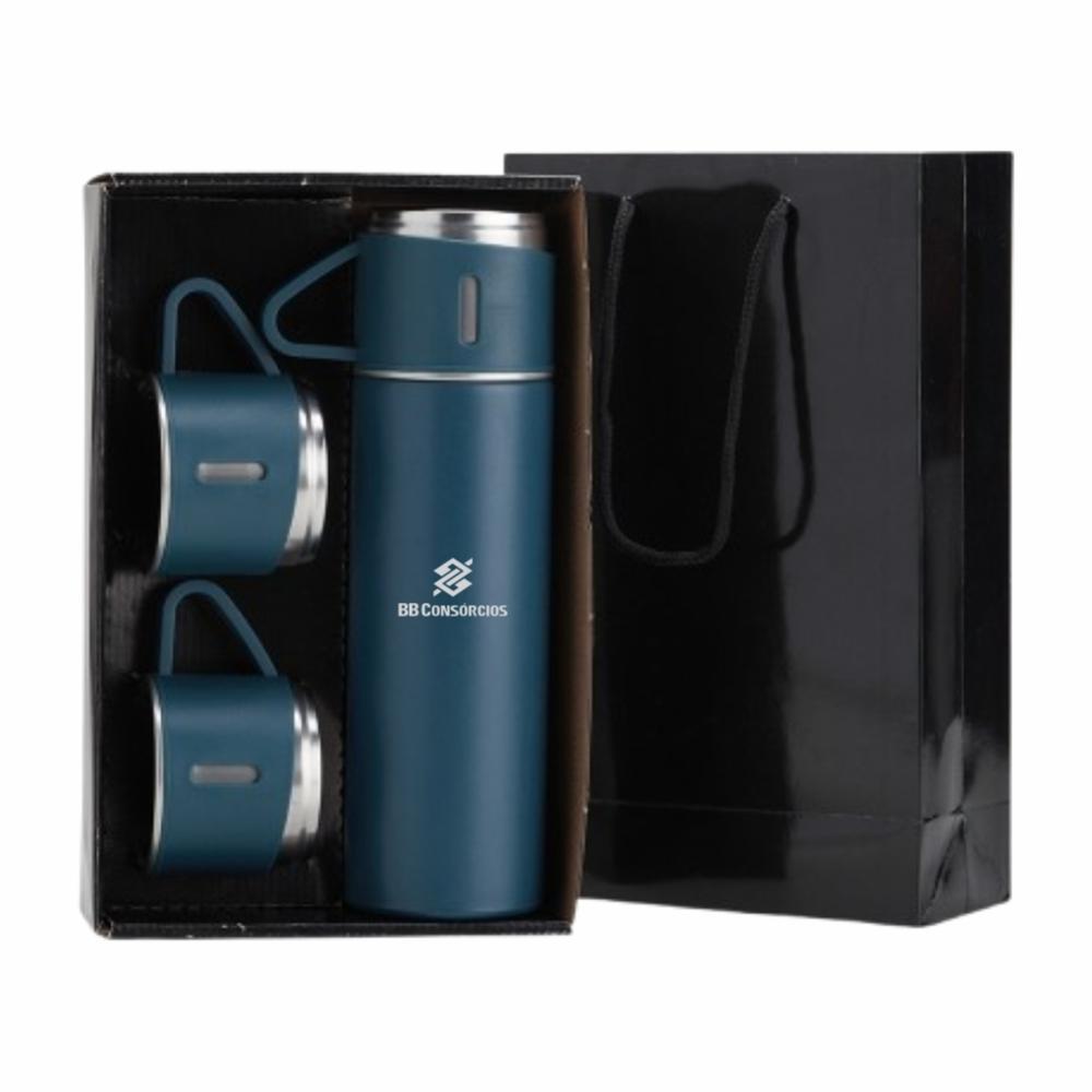 Kit Garrafa Térmica 450ml com Duas Xícaras - BB CONSÓRCIOS - 2