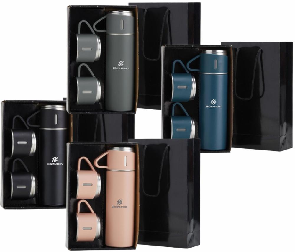 Kit Garrafa Térmica 450ml com Duas Xícaras - BB CONSÓRCIOS - 10