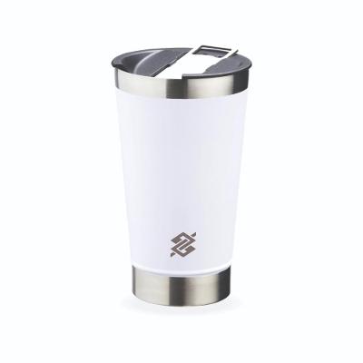 Copo Térmico 500ml em Inox com Abridor - Branco