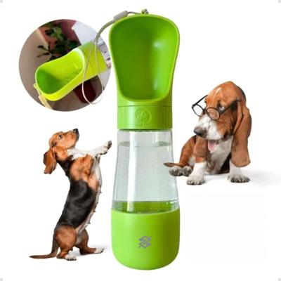 Garrafa Bebedouro Pet Portátil 2 em 1 Água e Ração - Verde