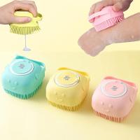 Esponja de Silicone P/ Banho Massageador Dispenser Shampoo - 5