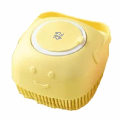 Esponja de Silicone P/ Banho Massageador Dispenser Shampoo - Coleção Loja BB