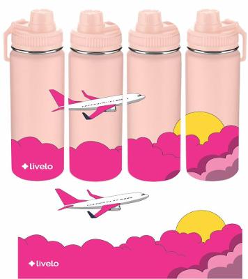 GARRAFA TÉRMICA INOX LOGO AVIÃO