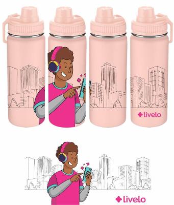 GARRAFA TÉRMICA INOX 570ML LOGO SAMPA