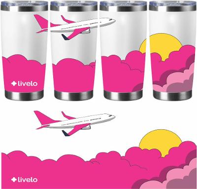 COPO TÉRMICO AVIÃO - Coleção Loja Livelo