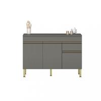 Balcão 3 Portas 1 Gavetas com Tampo 120cm Line Kits Paraná - 1