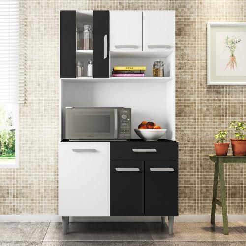 Cozinha Compacta Kit Carol 6 Portas 1 Gaveta Poliman