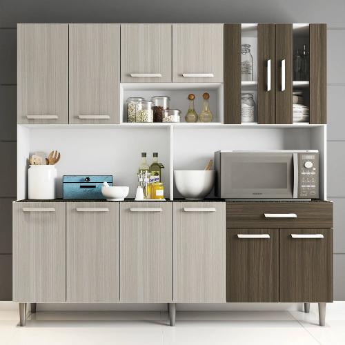 Cozinha Compacta Kit Clara 12 Portas 1 Gaveta Poliman