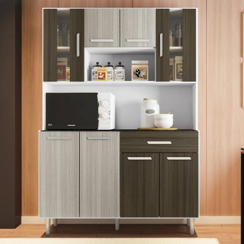 Cozinha Compacta Kit Gabi 8 Portas 1 Gaveta Poliman