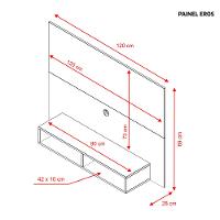 Painel para TV até 43 Polegadas com Nicho Eros Notável Móveis - 3