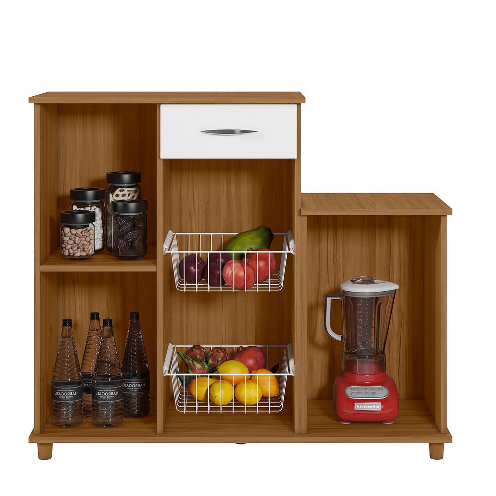 Armário com Fruteira 2 Portas 1 Gaveta Diva Notável Móveis - 3