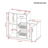 Armário com Fruteira 2 Portas 1 Gaveta Diva Notável Móveis