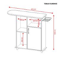 Tábua de Passar Florence 1 Porta 3 prateleiras Notável Móveis - 3