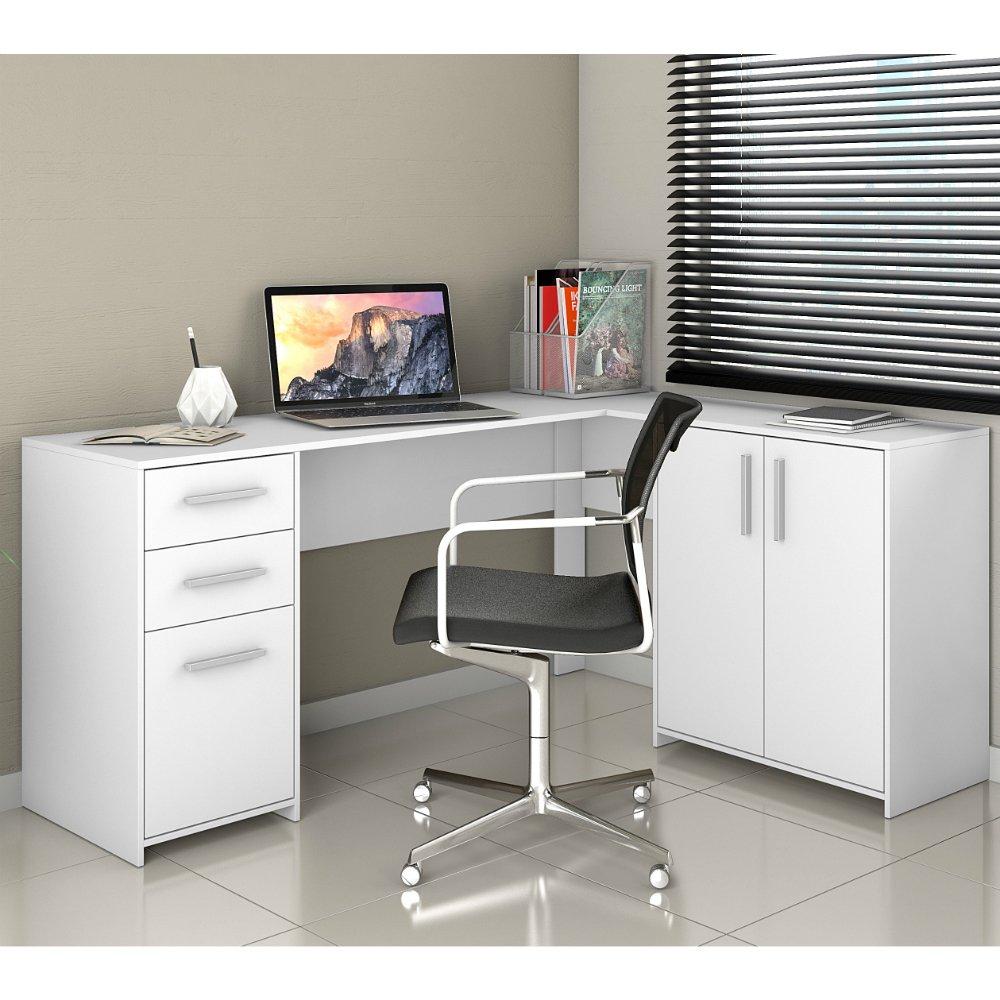 Mesa para Computador de Canto 2 Gavetas Office Notável Móveis - 1